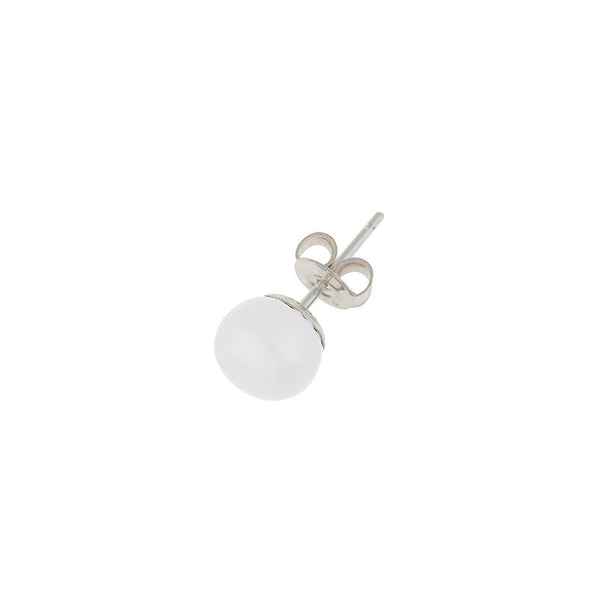 Men's Single 8mm White Freshwater Pearl Stud