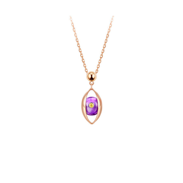 The Eye Necklace with Amethyst