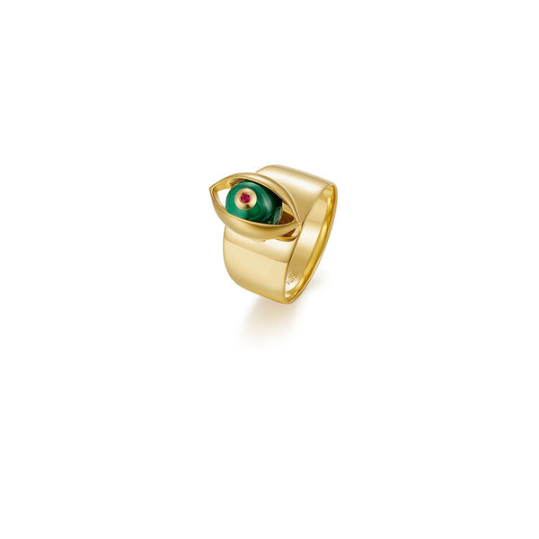 The Eye Ring with Malachite