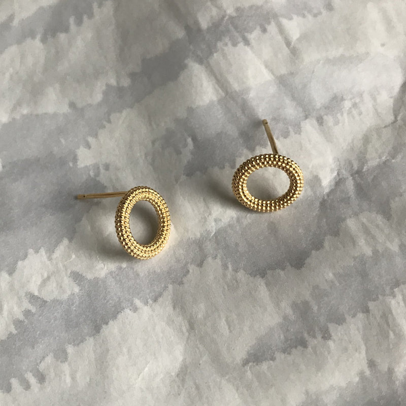 Tyro Yellow Gold Stud Earrings