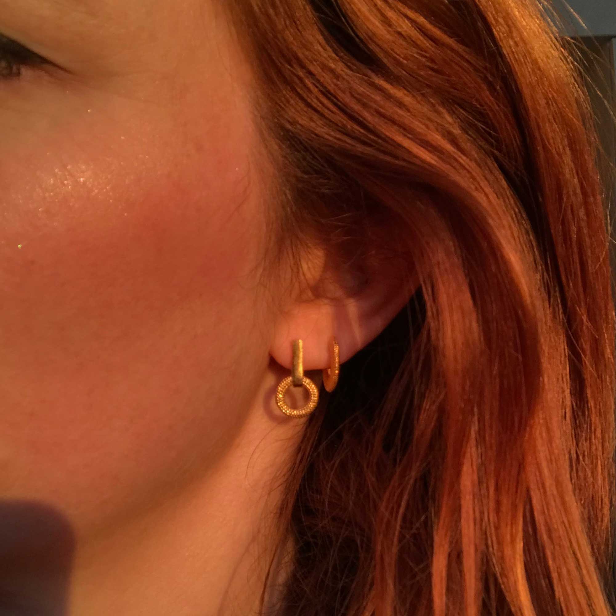 Tyro Yellow Gold Drop Earrings