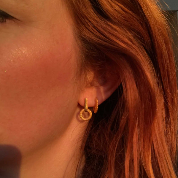 Tyro Yellow Gold Drop Earrings