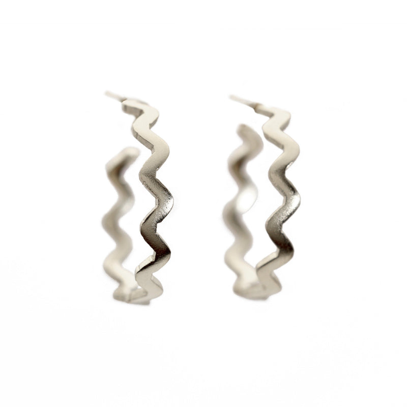 Plain Villa Sterling Silver Hoop Earrings