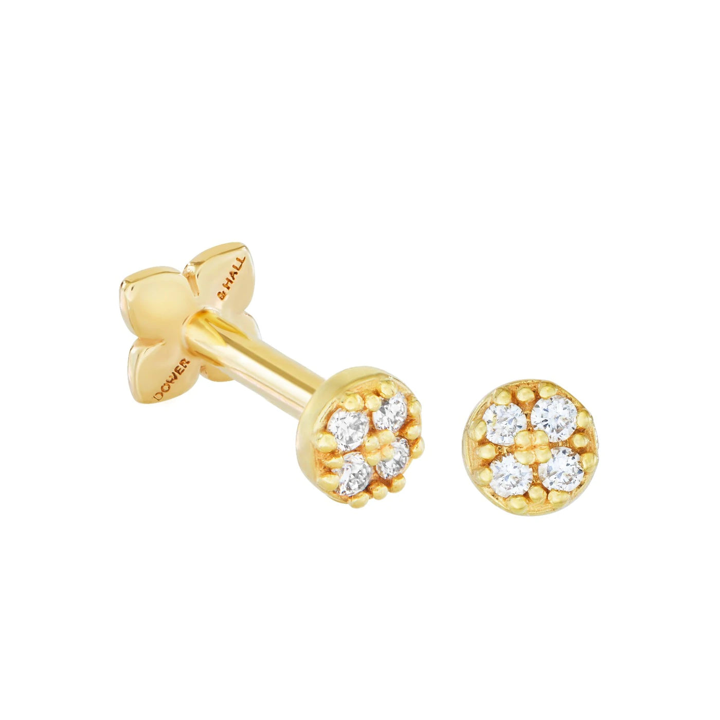 9k Stargazer Diamond Disc Labret