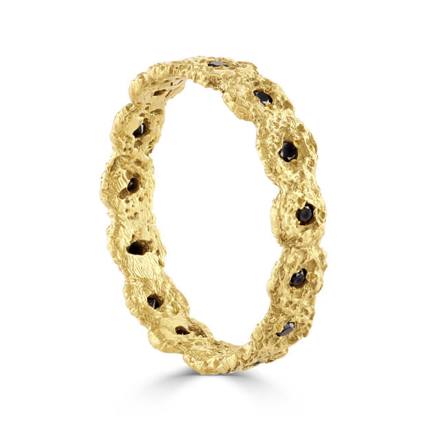 Black Diamond Shisha Crown Ring