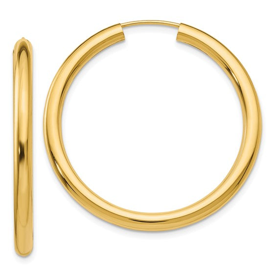 Core 14KT Gold 35mm Hoop Earrings