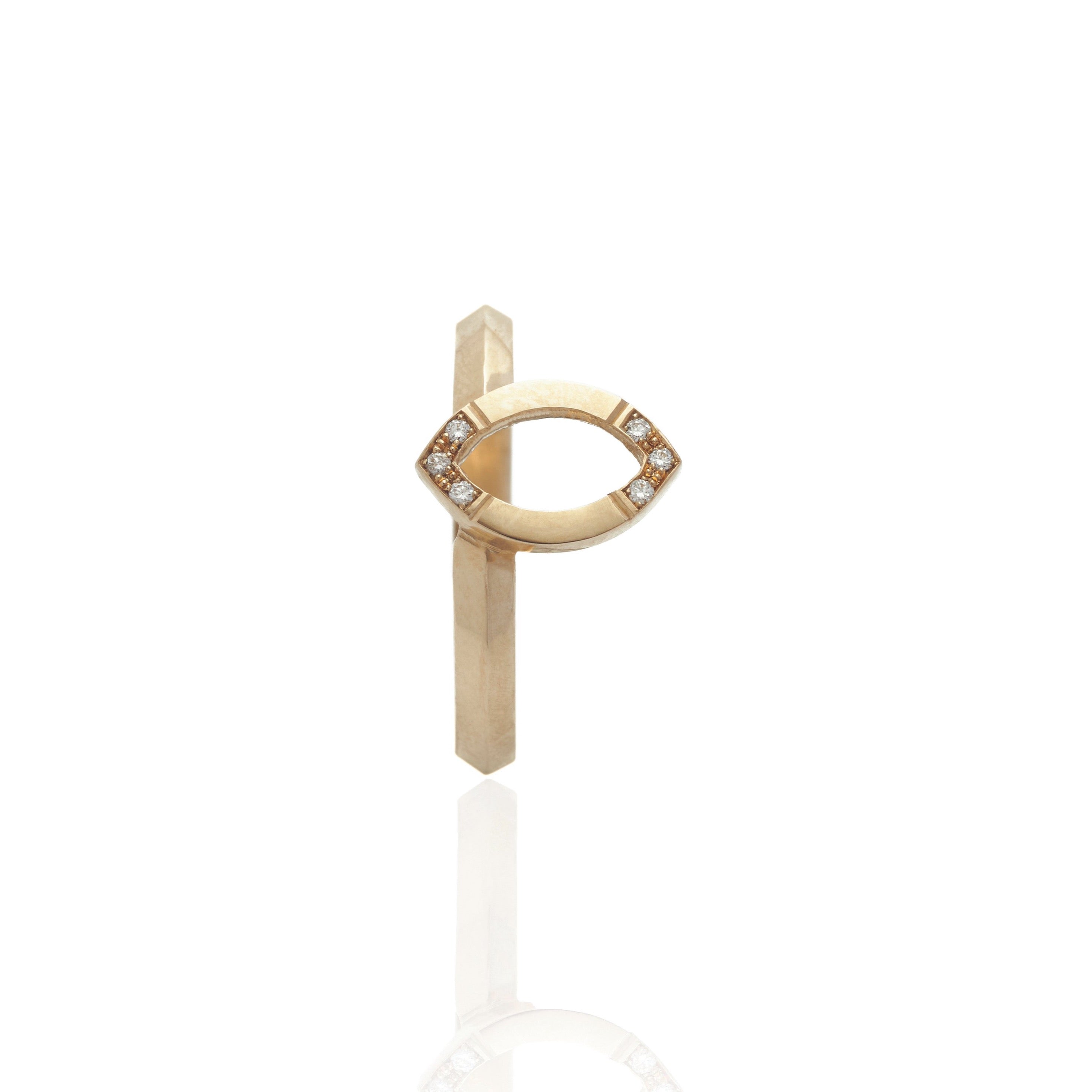 9kt Gold Halo Marquise Diamond Ring