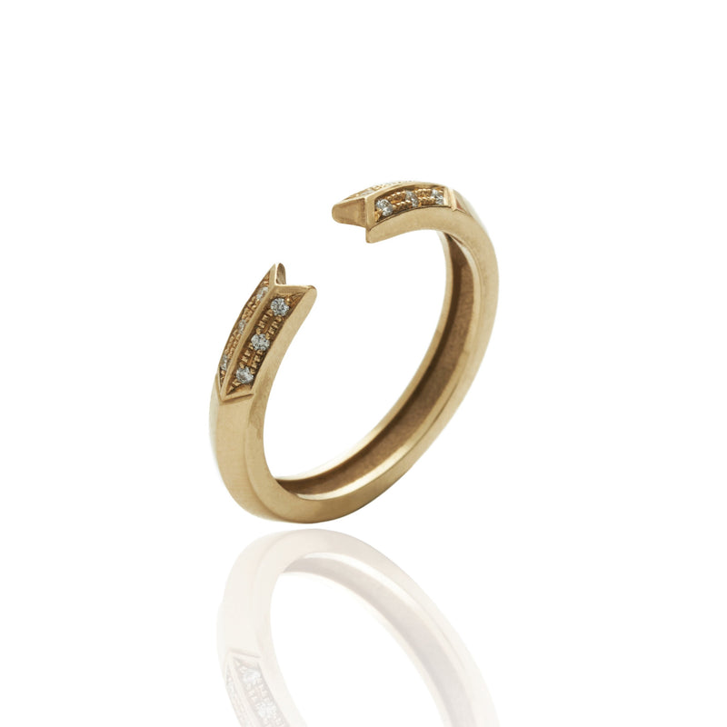 9kt Gold Open Diamond Ring