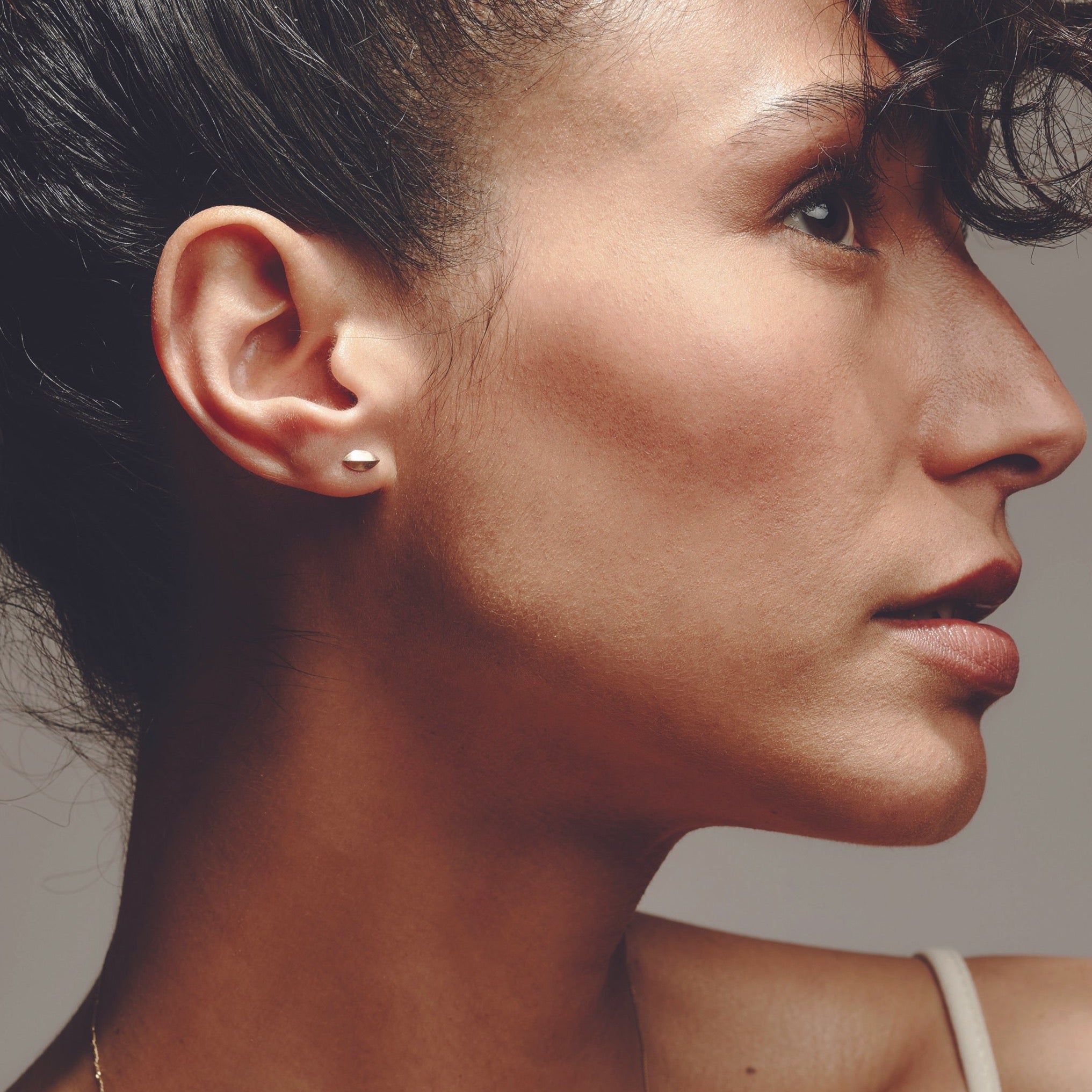 9kt Gold Marquise Studs