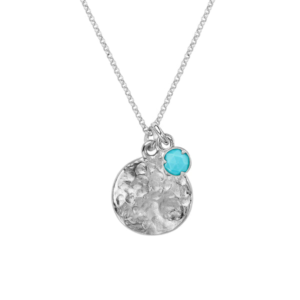 Disc & 5mm Turquoise Array Pendant