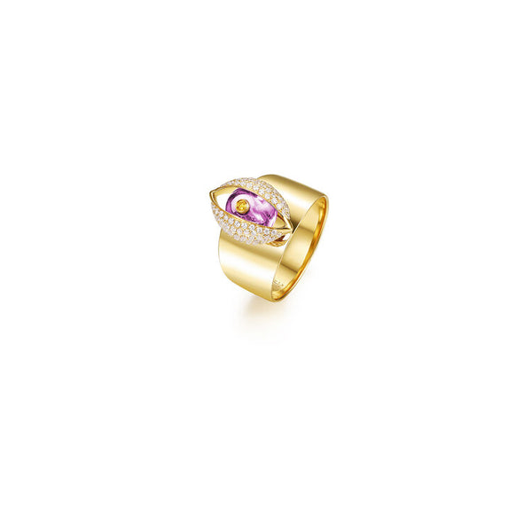 The Eye Cocktail Ring with Amethyst