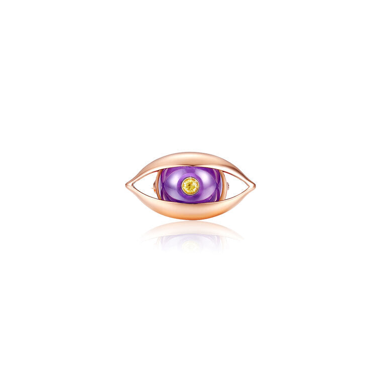 The Eye Brooch in Rose Gold