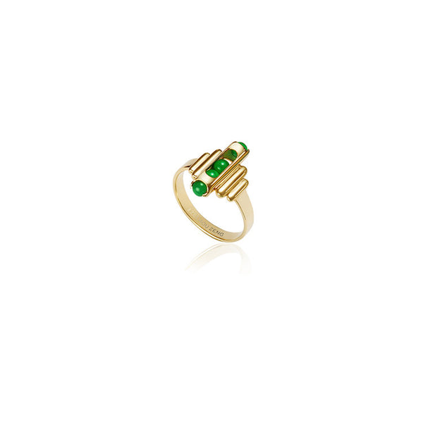 Melody Ring with Green Chalcedony