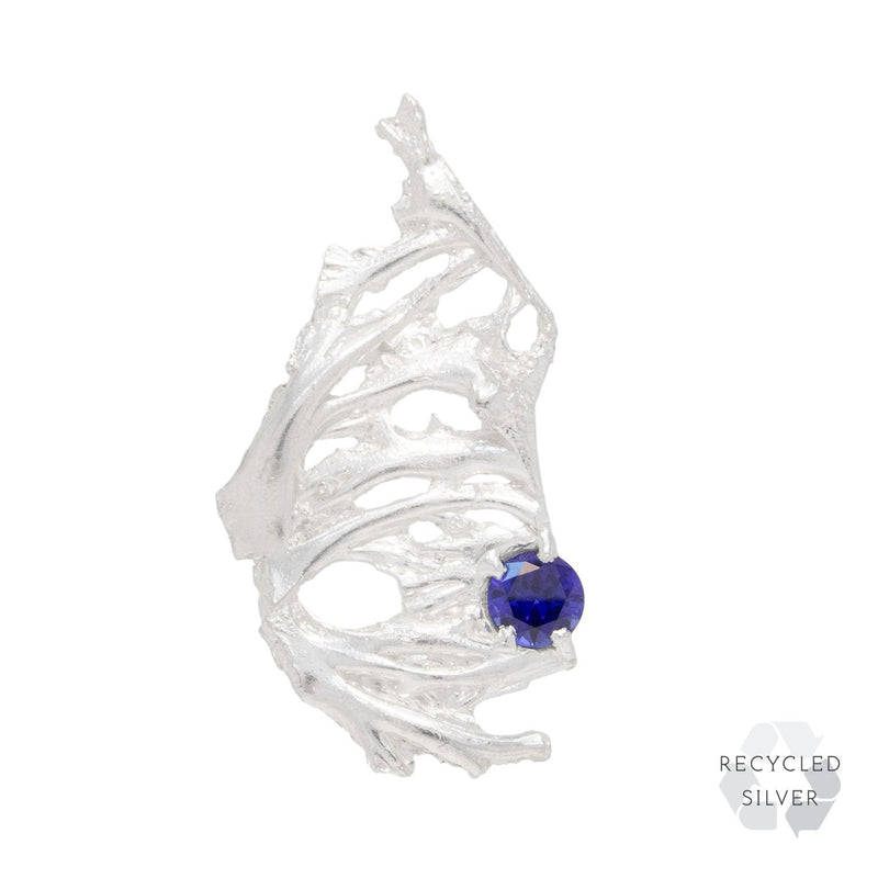 ZEMRA SAPPHIRE ARGENTI RECYCLED SILVER EARRINGS