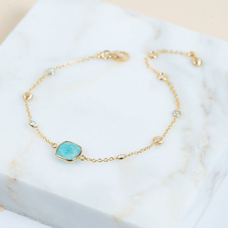 Bracelets & Bangles - Iseo Amazonite & Gold Vermeil Bracelet