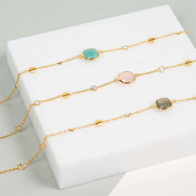 Bracelets & Bangles - Iseo Amazonite & Gold Vermeil Bracelet