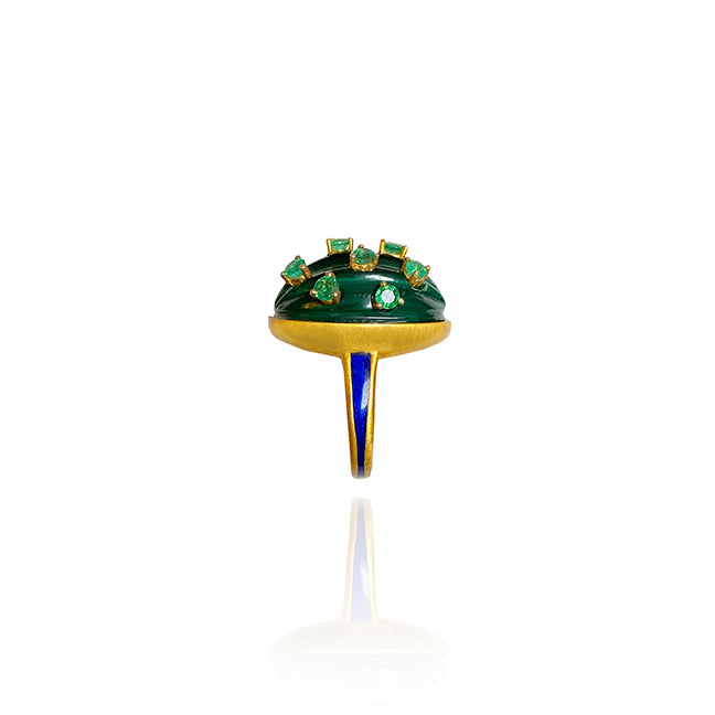 Malachite Cactus Ring