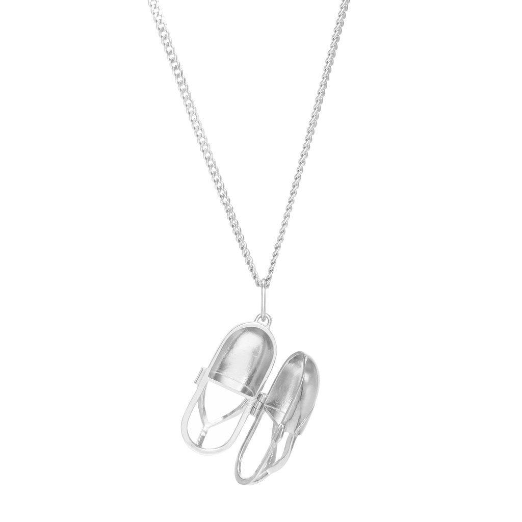 Capsule Crystal Pendant Silver