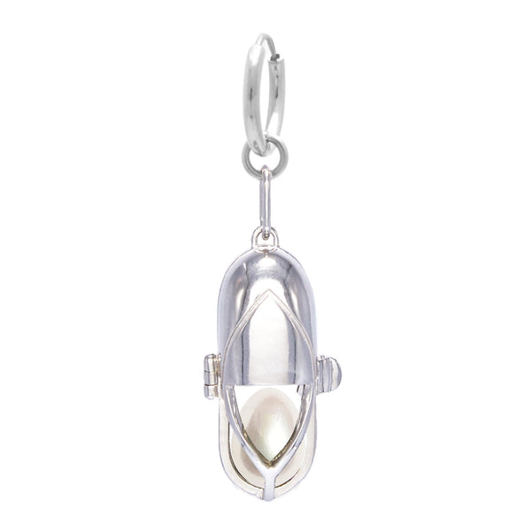 Capsule Pearl Earring Silver