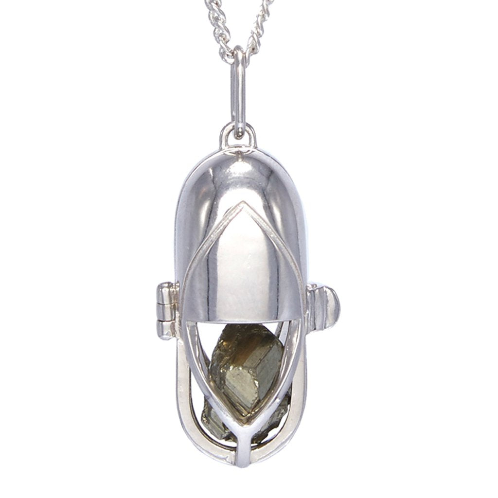Capsule Crystal Pendant Silver