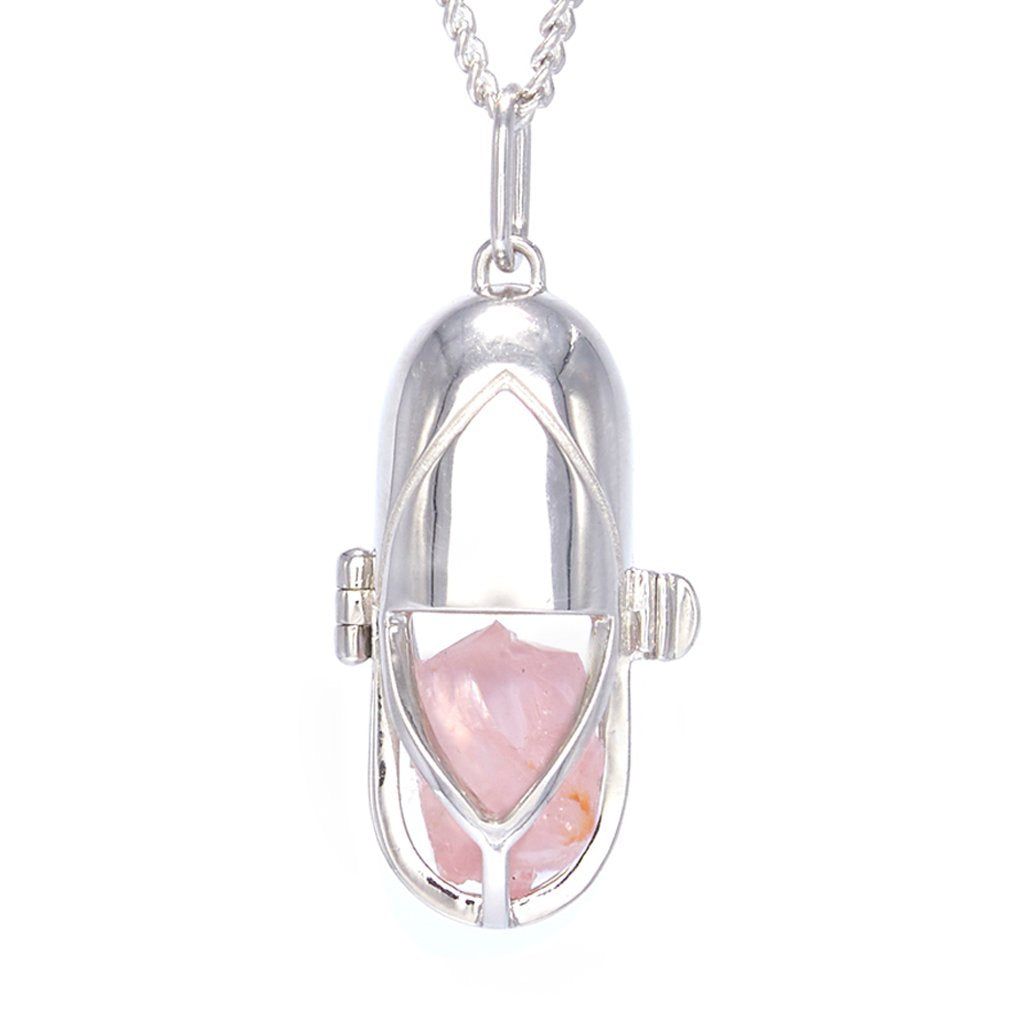 Capsule Crystal Pendant Silver