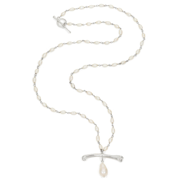 Sargasso Silver Pearl Necklace