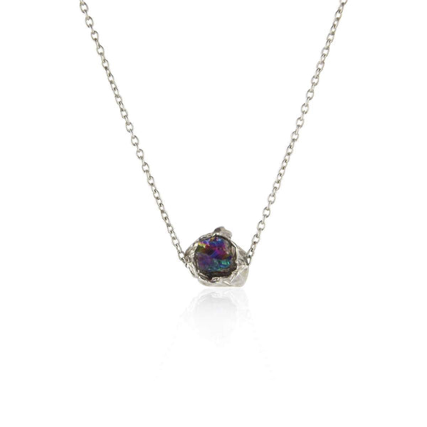 Titanium Quartz Crush Silver Necklace