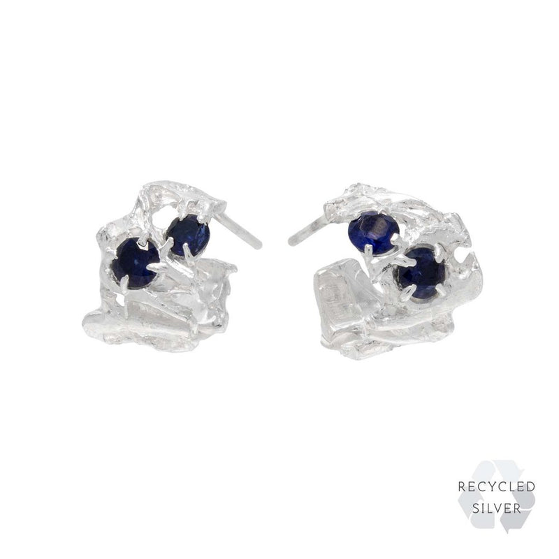 DILA SAPPHIRE ARGENTI RECYCLED SILVER EARRINGS