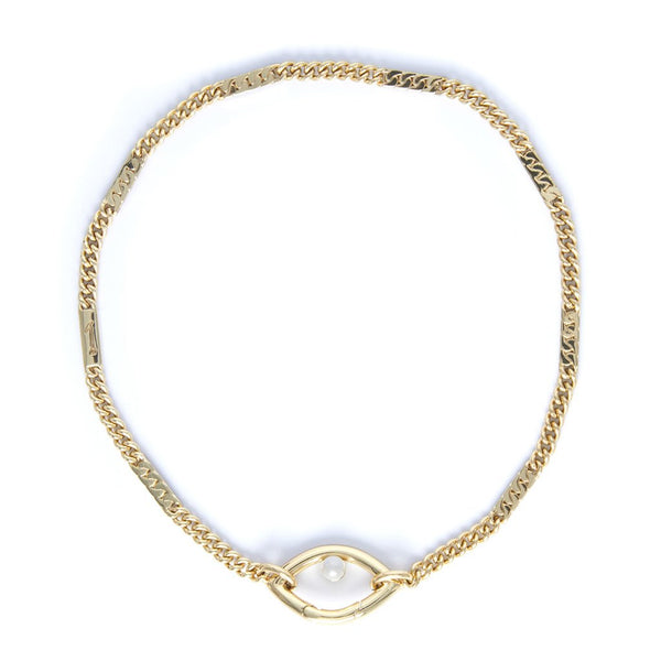 Eye Opener Chain Necklace - 18ct Gold-Plated