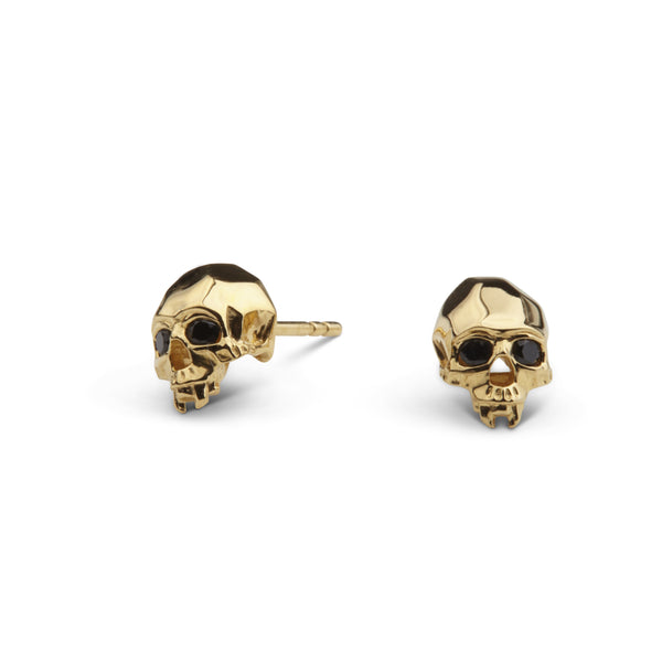 Vampire skull studs gold