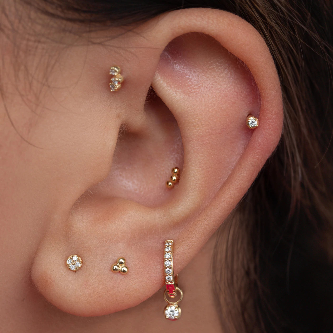 9k Stargazer Diamond Disc Labret