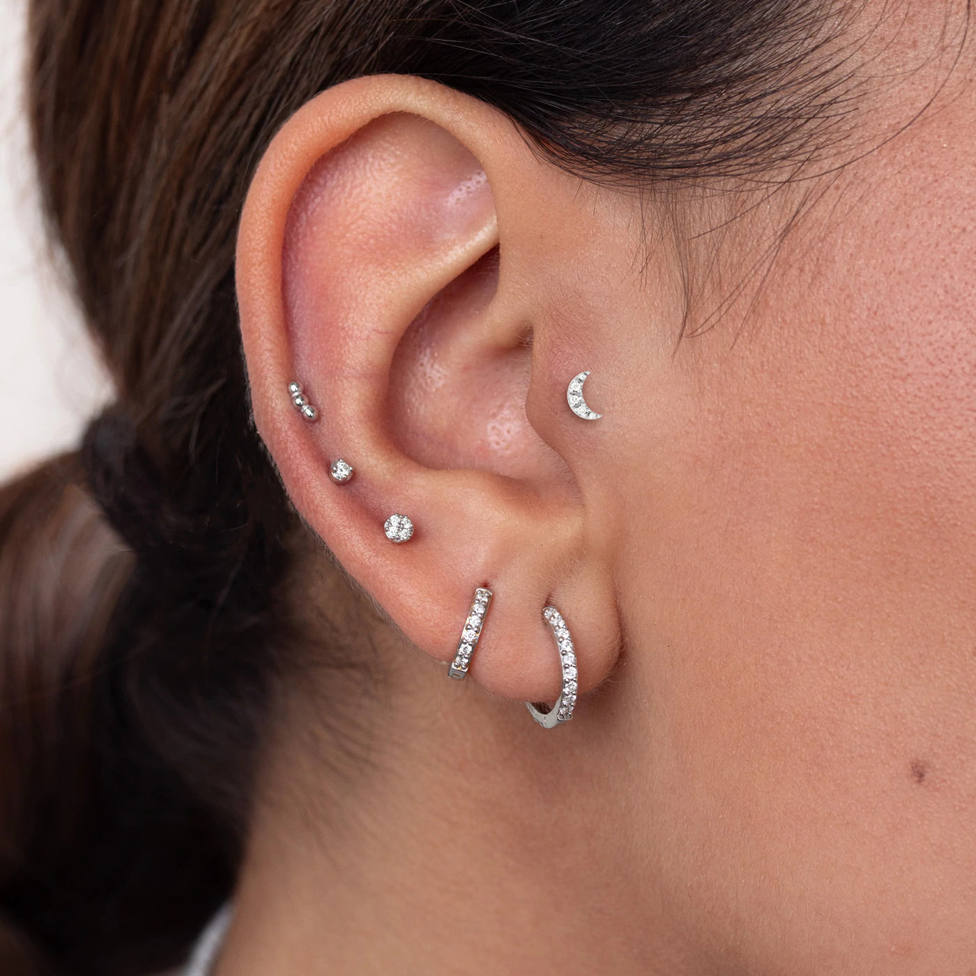 9k Stargazer Diamond Disc Labret