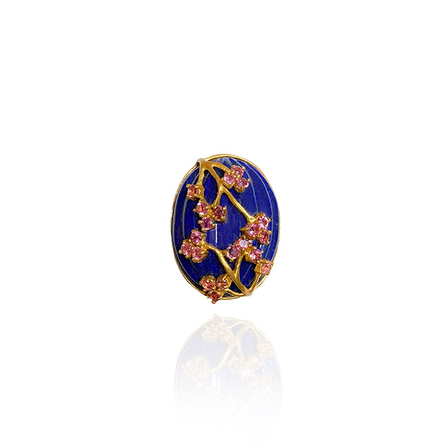 Lapis Bougainvillea Ring