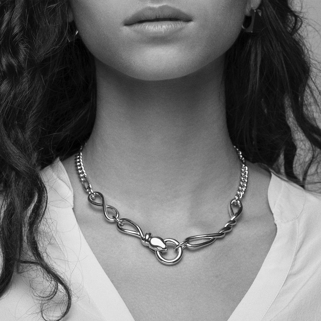 Symbols Serpent Necklace Silver